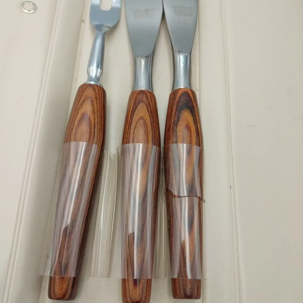 Mode‎ Carving Set DANISH SHEFFIELD ENGLAND 3 Piece With Case